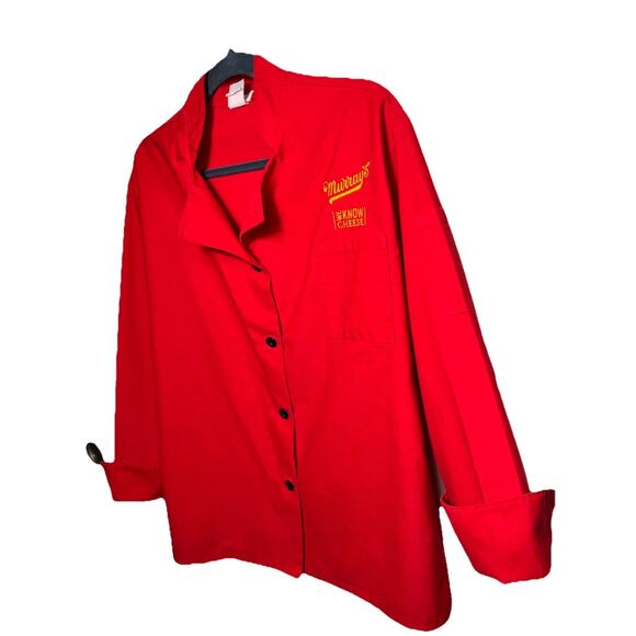Murray’s Cheese Red Chef Coat Jacket FAME MEDIUM “We Know Cheese” Uniform - Picture 4 of 8